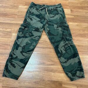 Wrangler Camouflage Green Cargo pants with Pockets | Youth Size 16 Husky